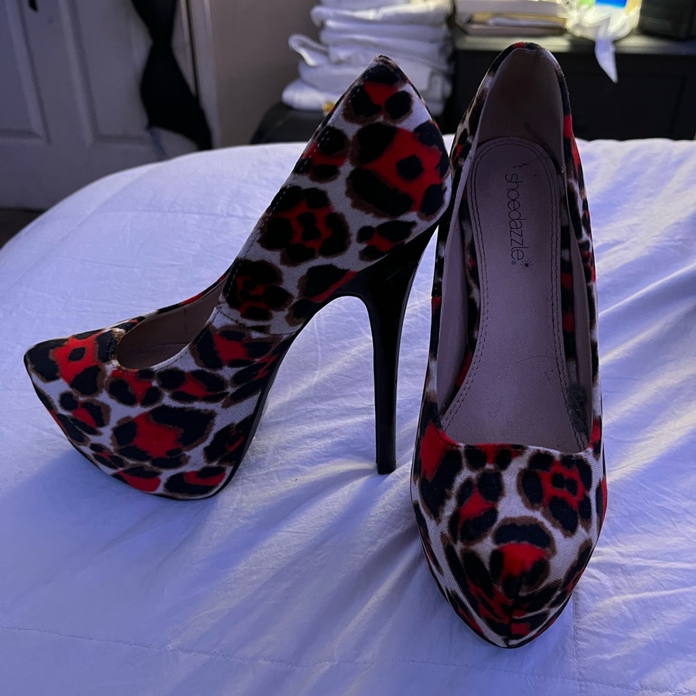 Leopard print heels